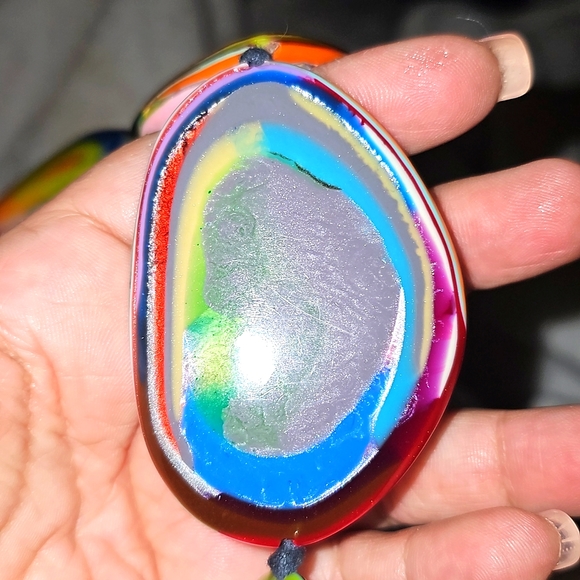 Jackie Brazil Multi Colored Resin Necklace - Picture 6 of 7